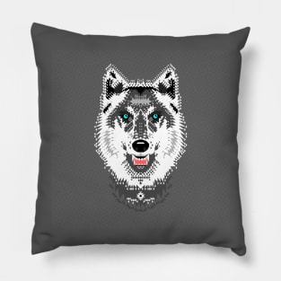 Geometric Wolf Pillow