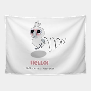 HWS Nerdy Birdy ~ Goffin's Cockatoo Tapestry