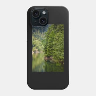 Lake and pine trees Phone Case