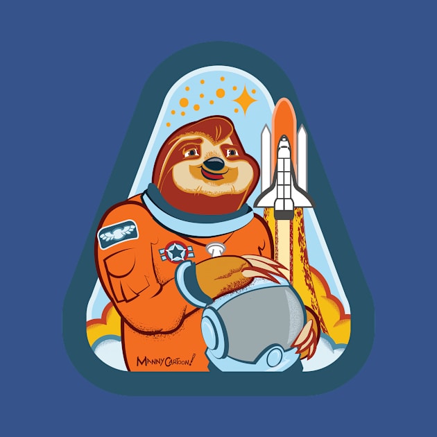 Space Sloth Hero by mannycartoon