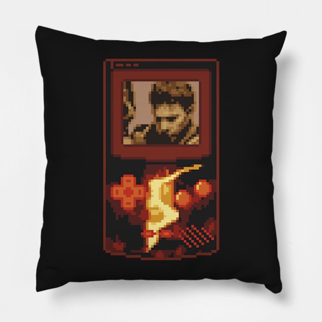 Resident Evil 5 Handheld Pixel Art Pillow by AlleenasPixels