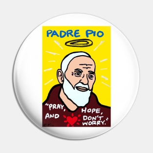 Saint Pio pop folk art Pin