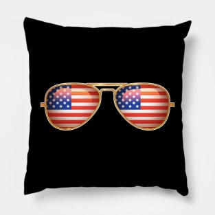 Sunglasses Patriotic USA Flag Pillow