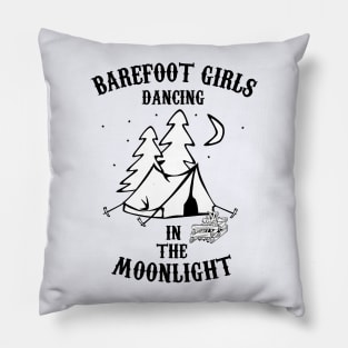 Barefoot Girls Dancing in the Moonlight Pillow