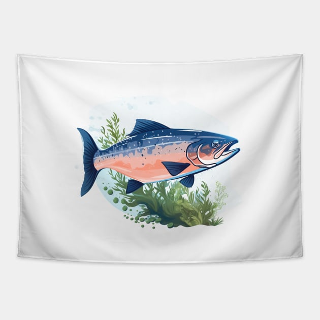 Pacific Northwest Salmon Tapestry by zooleisurelife