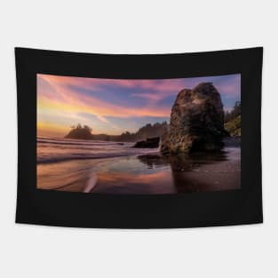 Sunset at Trinidad, California Tapestry