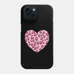 Pink Dalmatian Heart Phone Case