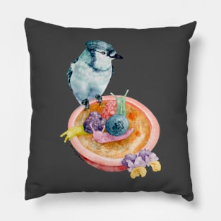 Snail Brûlée Watercolor Painting Pillow