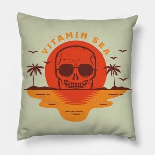 Vitamin Sea Vintage skeleton Pillow