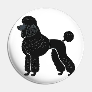 Black Poodle Pin