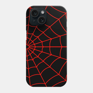 Spider Web Black and Red Phone Case