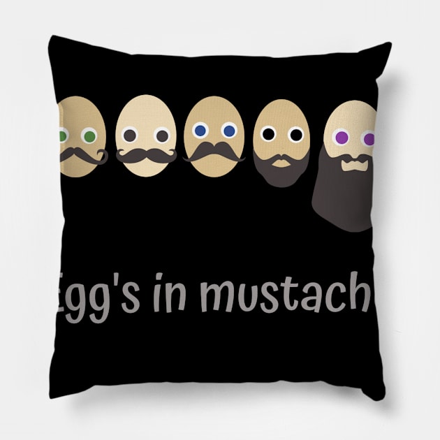 Egg's in mustache Pillow by Prince