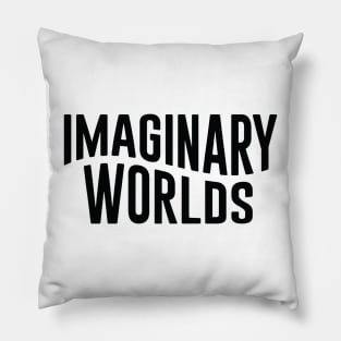 Imaginary Worlds new logo title in black Pillow