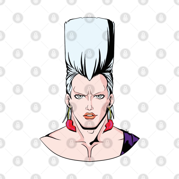 Polnareff Silver Anime Fan art by Branigan