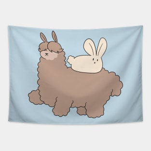 Fluffy Alpaca and Bunny Tapestry