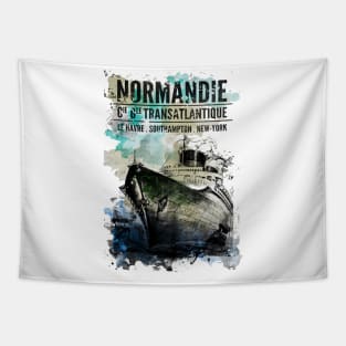 Normandie Cie Gle Transatlantique Tapestry