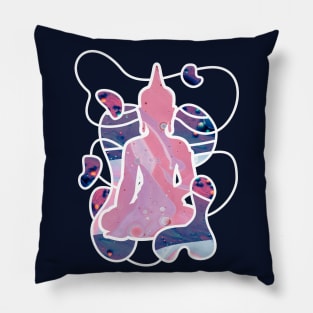 Purple Space Meditation Buddha Pillow