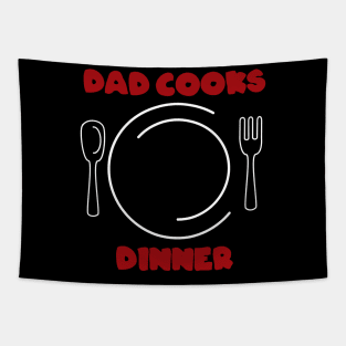 Dad Cooks Dinner Tapestry