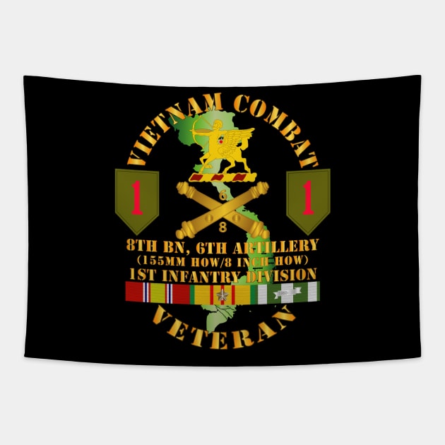 Vietnam Combat Vet - 8th Bn 6th Artillery - 1st Inf Div SSI Tapestry by twix123844