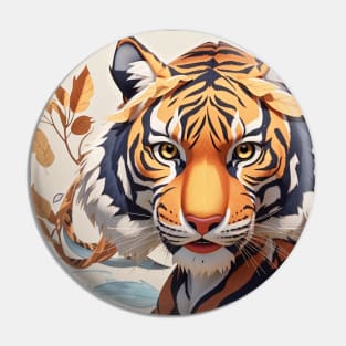 Vibrant Majesty: The Orange Tiger Encounter Pin