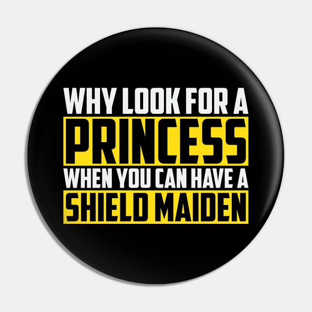 Nordic Viking Norse Shield Maiden Cute Wife Pin by Mellowdellow