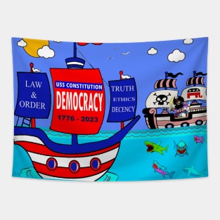 Heading in Dangerous Waters - Fight for Democracy Tapestry