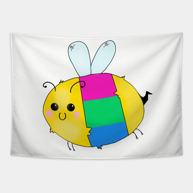 Pride Bees - Polysexual Tapestry by Rendi_the_Graye