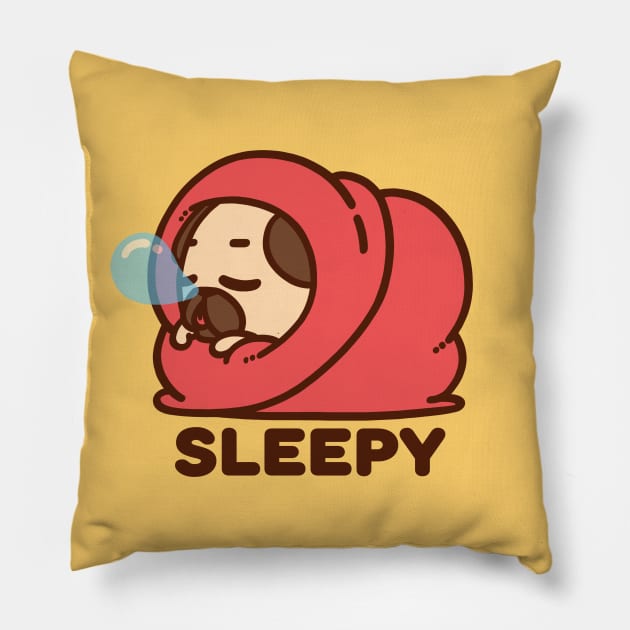 Sleepy Puglie Pillow by Puglie Pug 