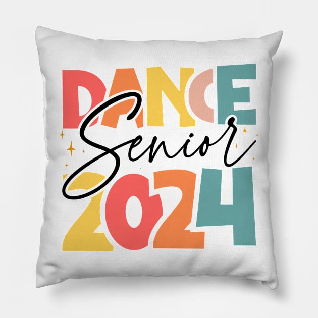 Dance Senior 2024 - Celebrate 2024 High School Graduation Pillow by BenTee