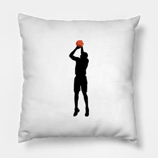 Shoot basketball jump slam silhouette Pillow