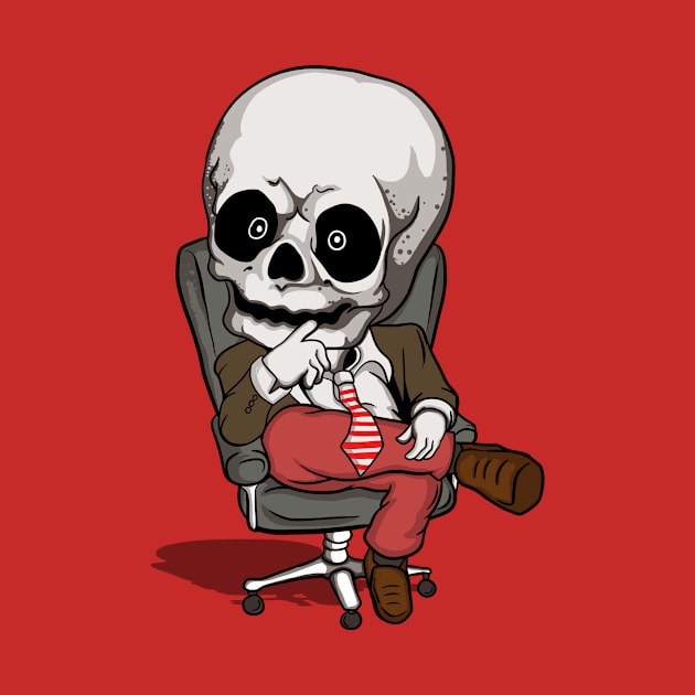 Sitting skull by Budibaliski