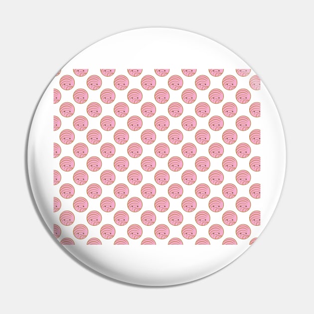 Pink Concha Pan Dulce (Mexican Sweet Bread Pattern) Pin by Florentino