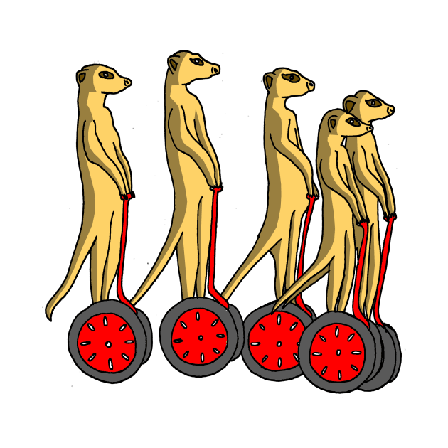 Meerkat on Segway Color by Reujken