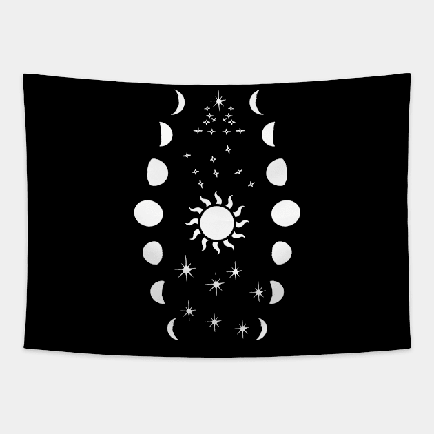 moon phases boho sun vibes Tapestry by mouad13
