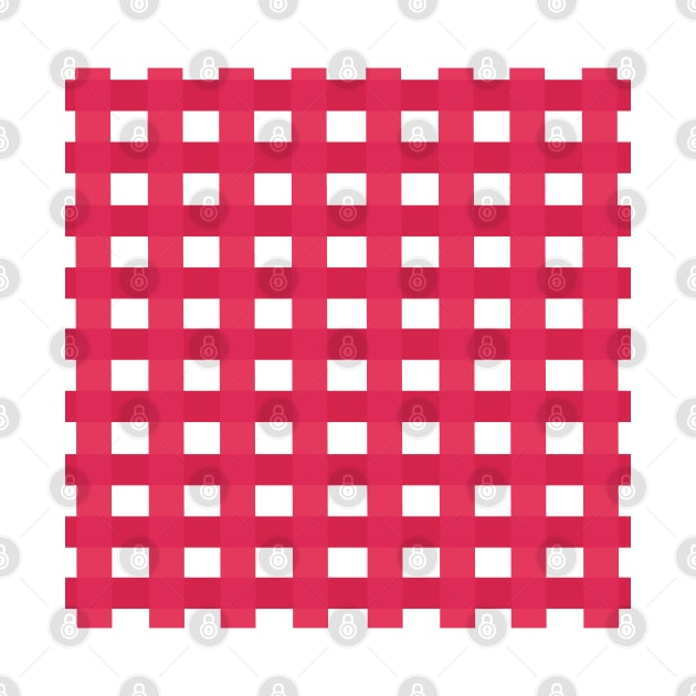 Red Checkered Gingham Pattern by Art By LM Designs 