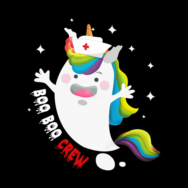 Boo Boo Crew Unicorn Nurse Ghost Halloween Costume by ROMANSAVINRST