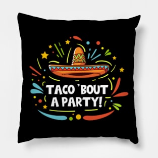 Cinco de Mayo Mexican Sombrero Taco Pillow