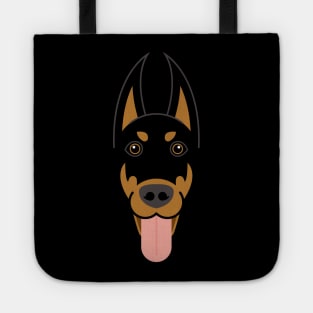 Doberman Pinscher dog face Tote