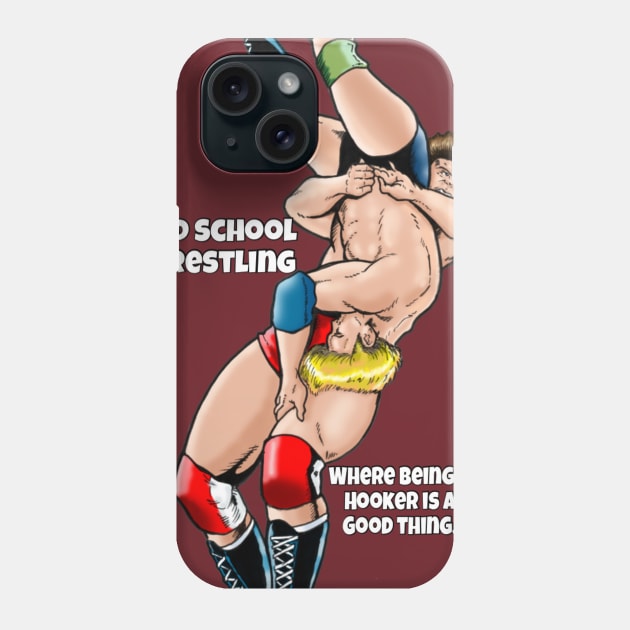 Old school wrestling Phone Case by Capone's Speakeasy