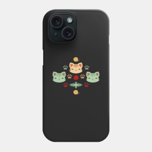 What's Cool with the Kitty Cats in Navy and Red Phone Case