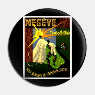 Megeve France Travel Advertising Print Pin