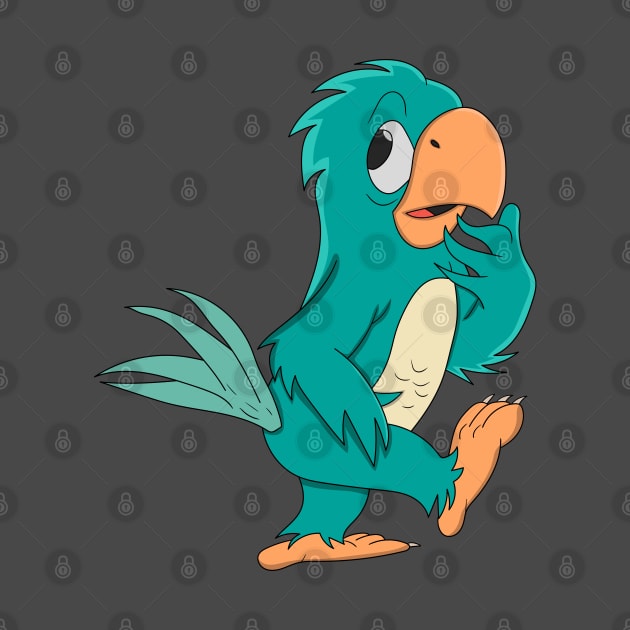 cute cartoon parrot by maricetak