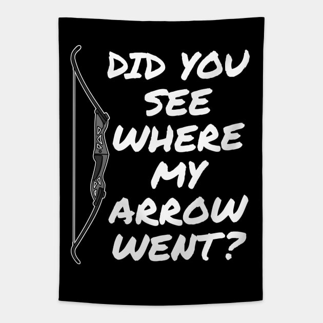 Archery, Did You See Where My Arrow Went Tapestry by doodlerob