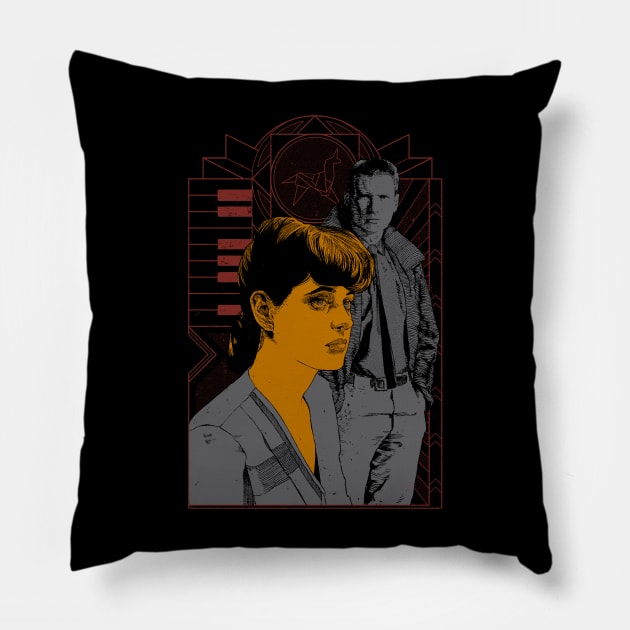 Noir Lovers Pillow by hafaell