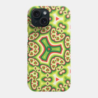 Kaleidoscope of Christmas Colored Heart Pattern Phone Case