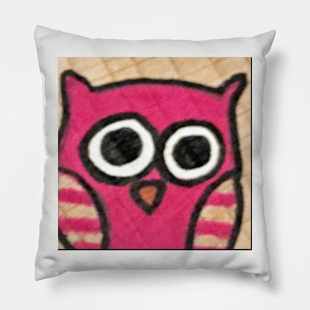 Owlet #7 Pillow by ErinBrieArt