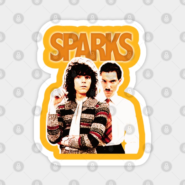 Sparks - Vintage Style Retro Aesthetic Design Magnet by DankFutura