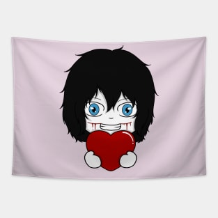 jeff the killer valentine chibi Tapestry