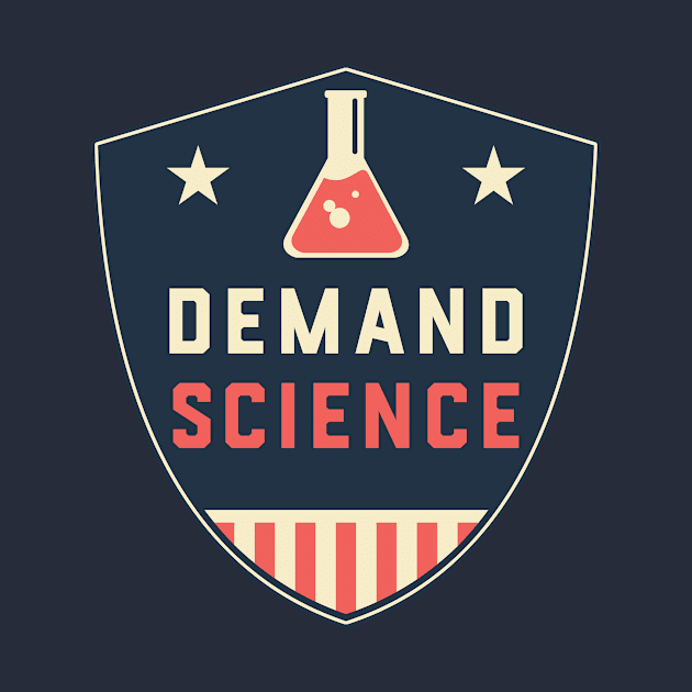 Demand Science American Protest Badge Shield by Electrovista