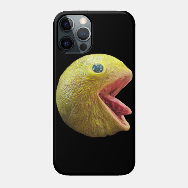 Realistic Pac Man Scary Phone Case Teepublic Pacman must save everyone and get big. realistic pac man